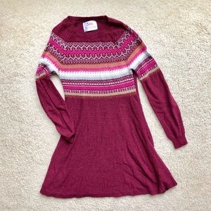 Justice Sweater Dress Size 12- Berry color